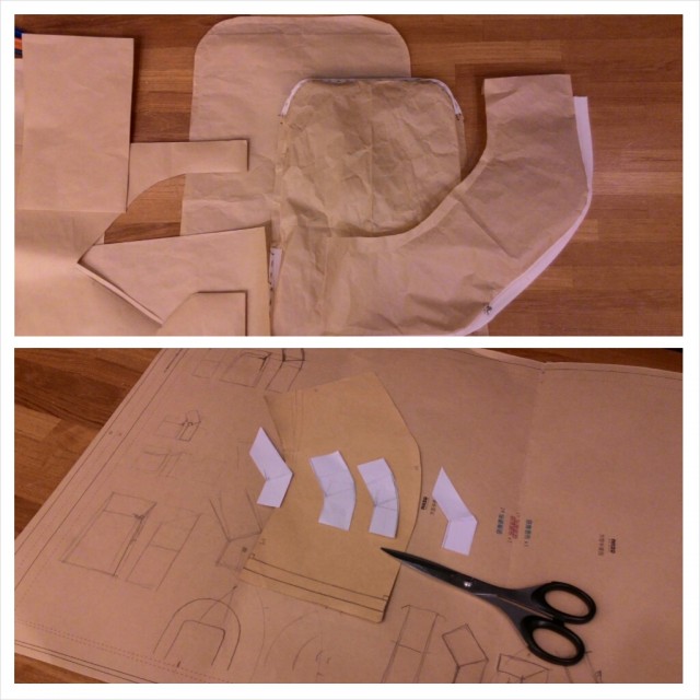 在製作的過程仍遇到一些版型上的困難，但在做的時候可以用一些方式微調帶過，可是，到正式版型的時候就要非常的準確，今天開始開拍步驟圖，版型已經到了不得不準確的地步了，雖然很想一直研究下去，但是四點半還是得結束一切，到學校接小孩下課，等打理好小孩，九點繼續我的回家功課。