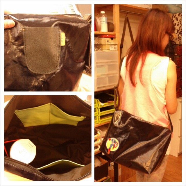 媽媽幫兒子親手作的旅行去側背包