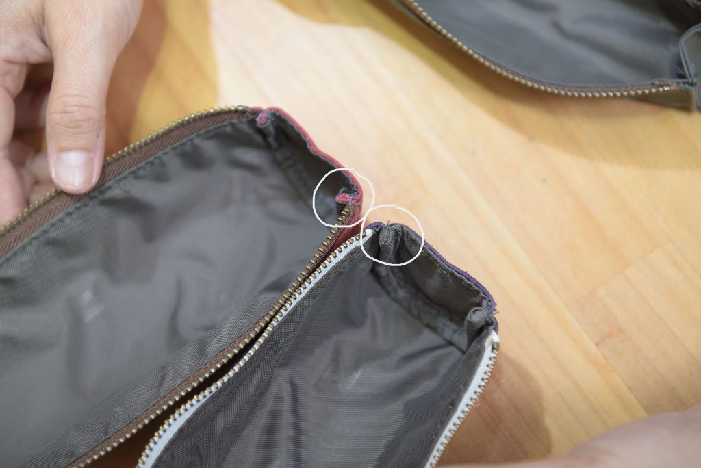 帆布筆袋裡布收邊效果比較