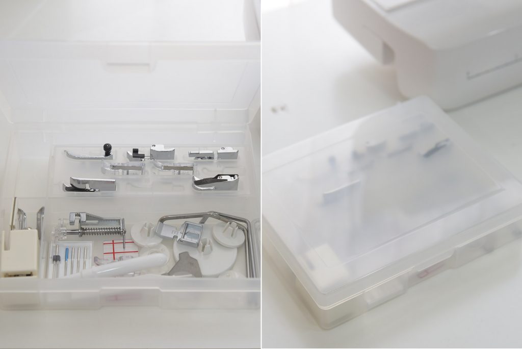 Janome A8000縫紉機-無印風配件收納盒